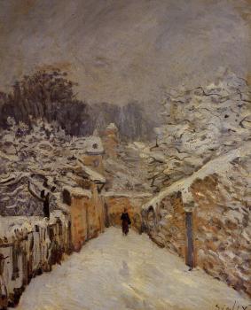 Alfred Sisley : Snow at Louveciennes IV